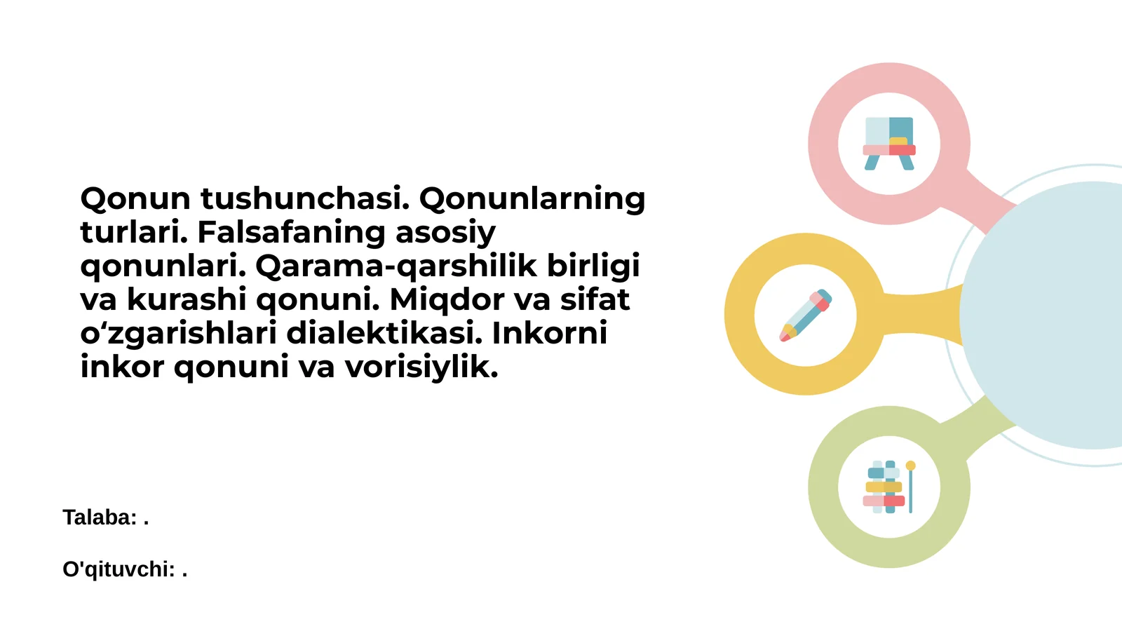Falsafada asosiy qonunlar