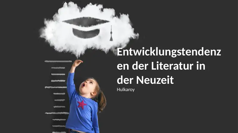 Entwicklungstendenzen der Literatur in der Neuzeit