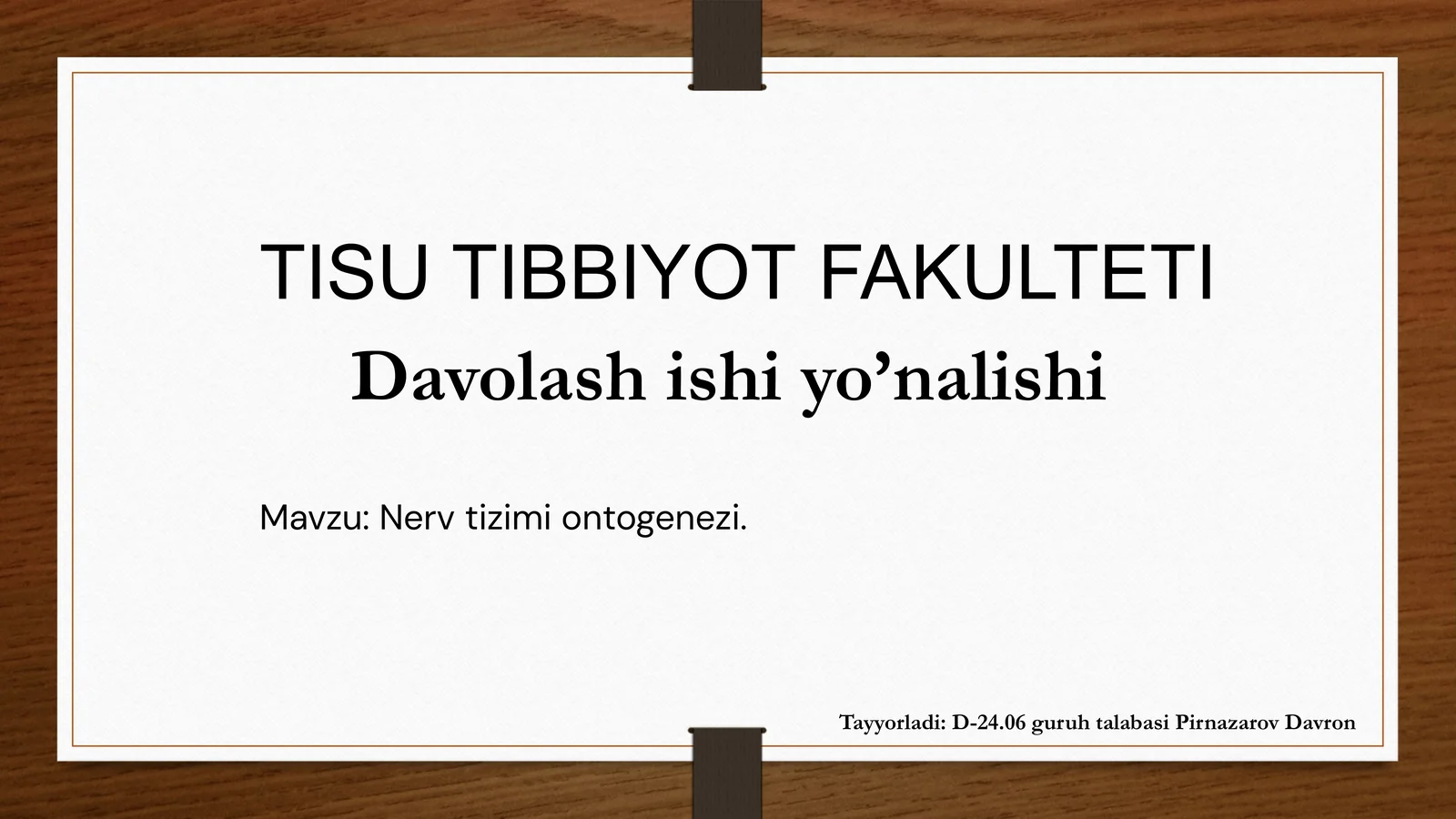 Nerv tizimi ontogenezi