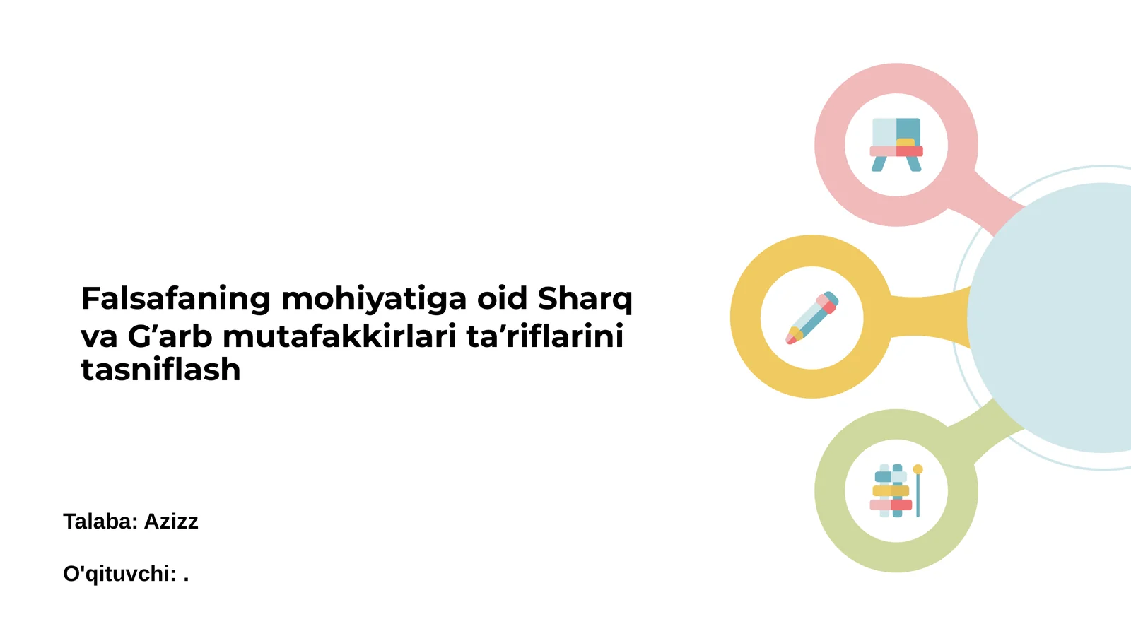 Falsafaning mohiyatiga oid Sharq va G’arb mutafakkirlari ta’riflarini tasniflash