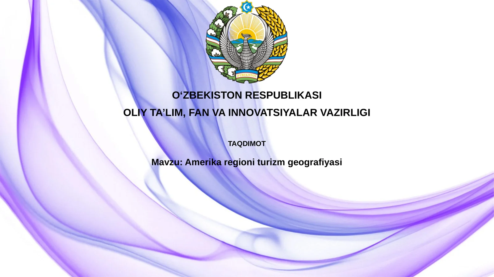 Amerika regionining turizm geografiyasi