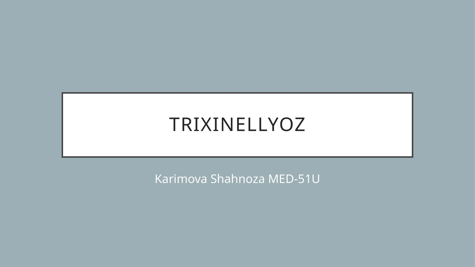 Trixinellyoz
