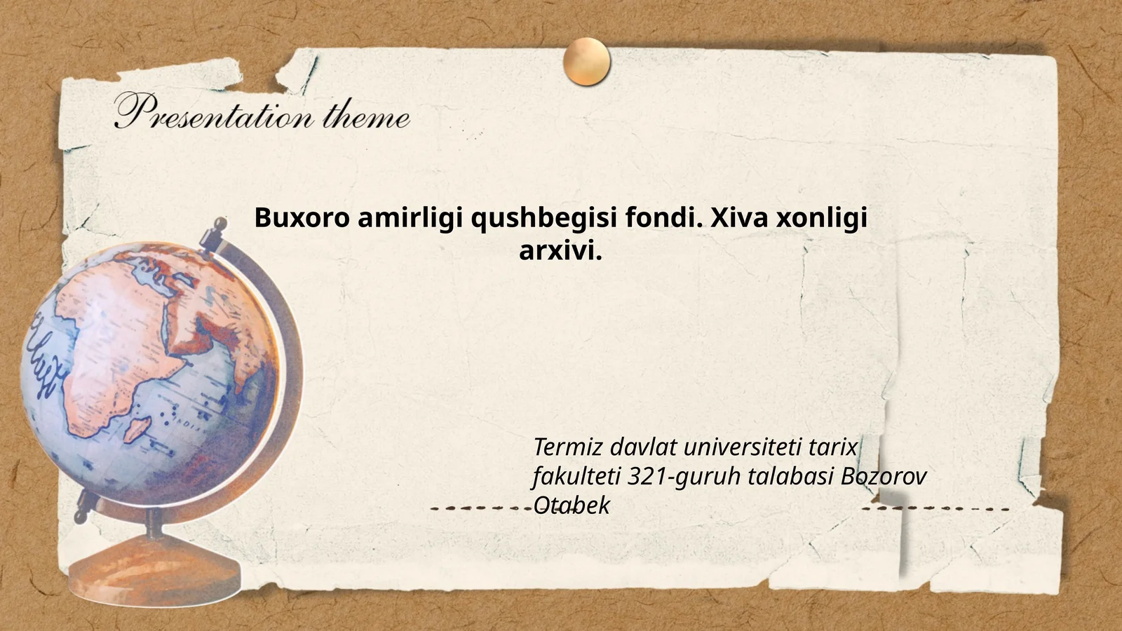 Buxoro amirligi qushbegisi fondi. Xiva xonligi arxivi