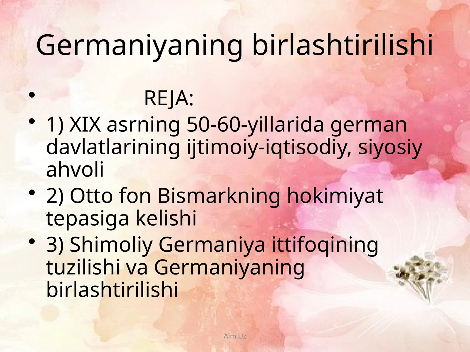 Germaniyaningbirlashtirilishi
