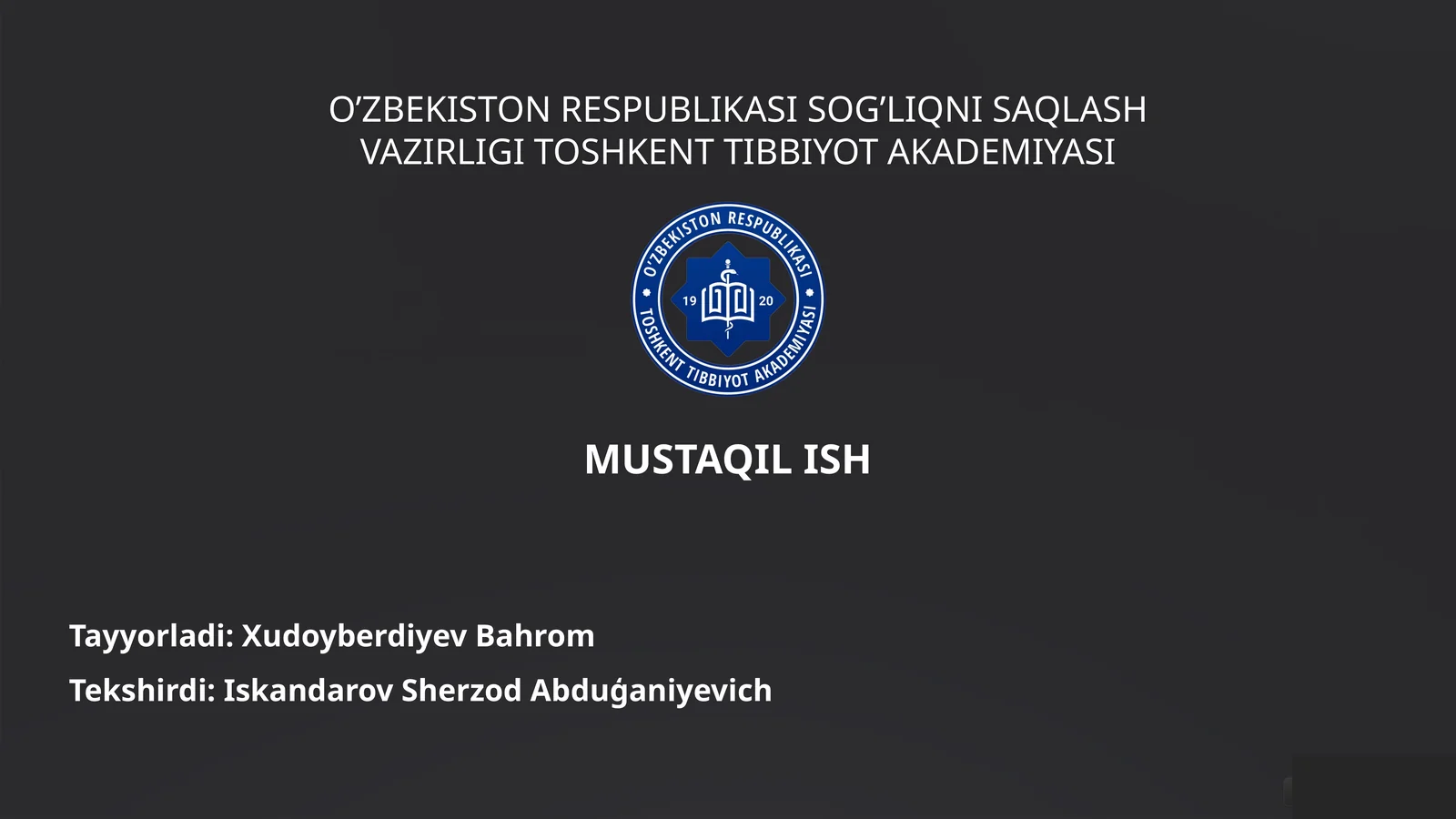 O'zbekistonda fuqarolik jamiyati institutlarining shakllanishi