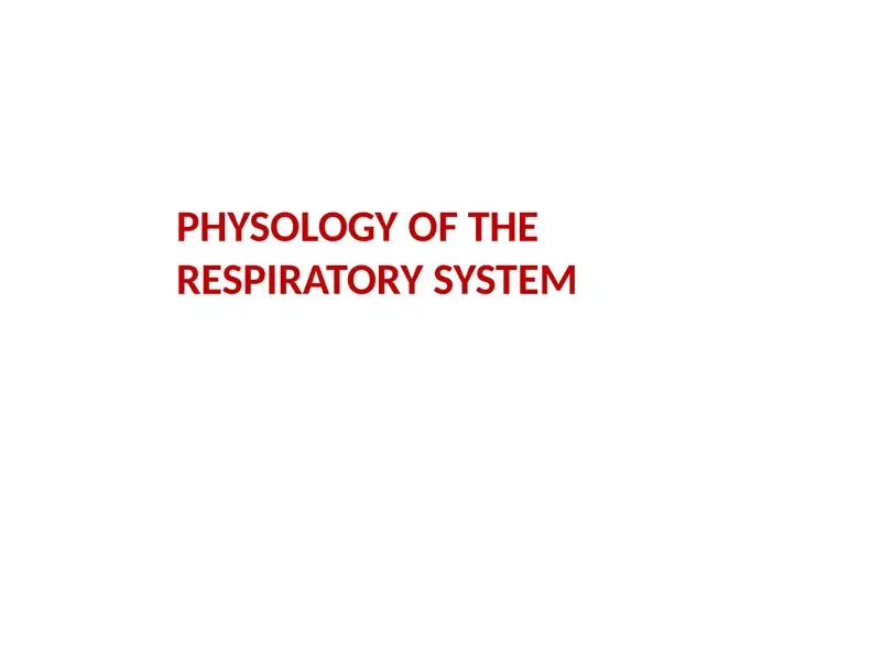Respiratory sistim