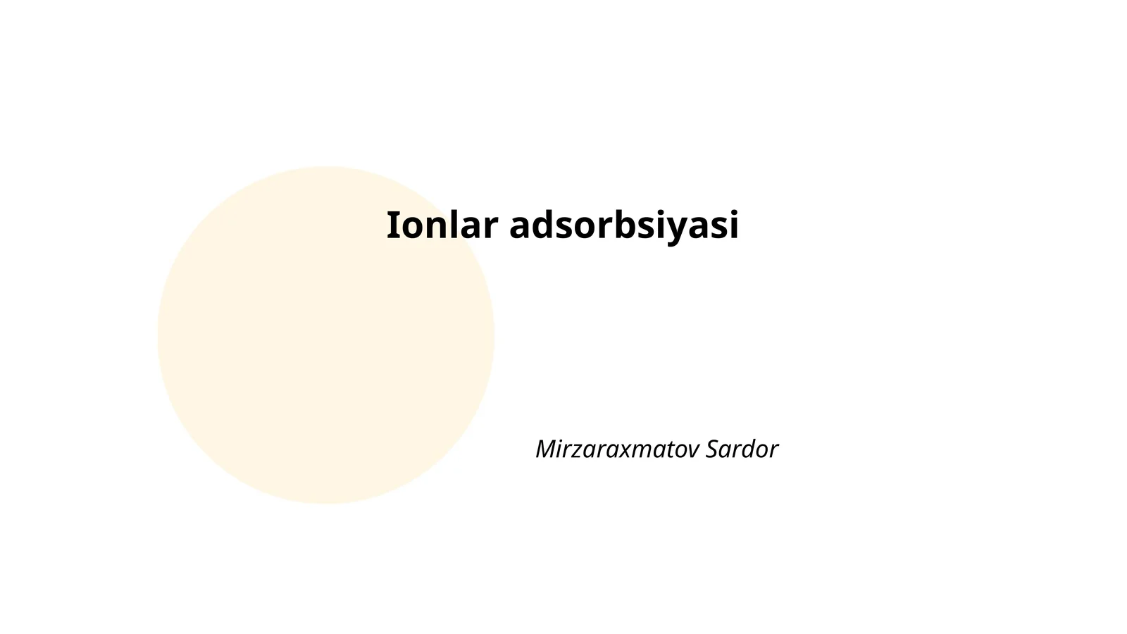 Ionlar adsorbsiyasi