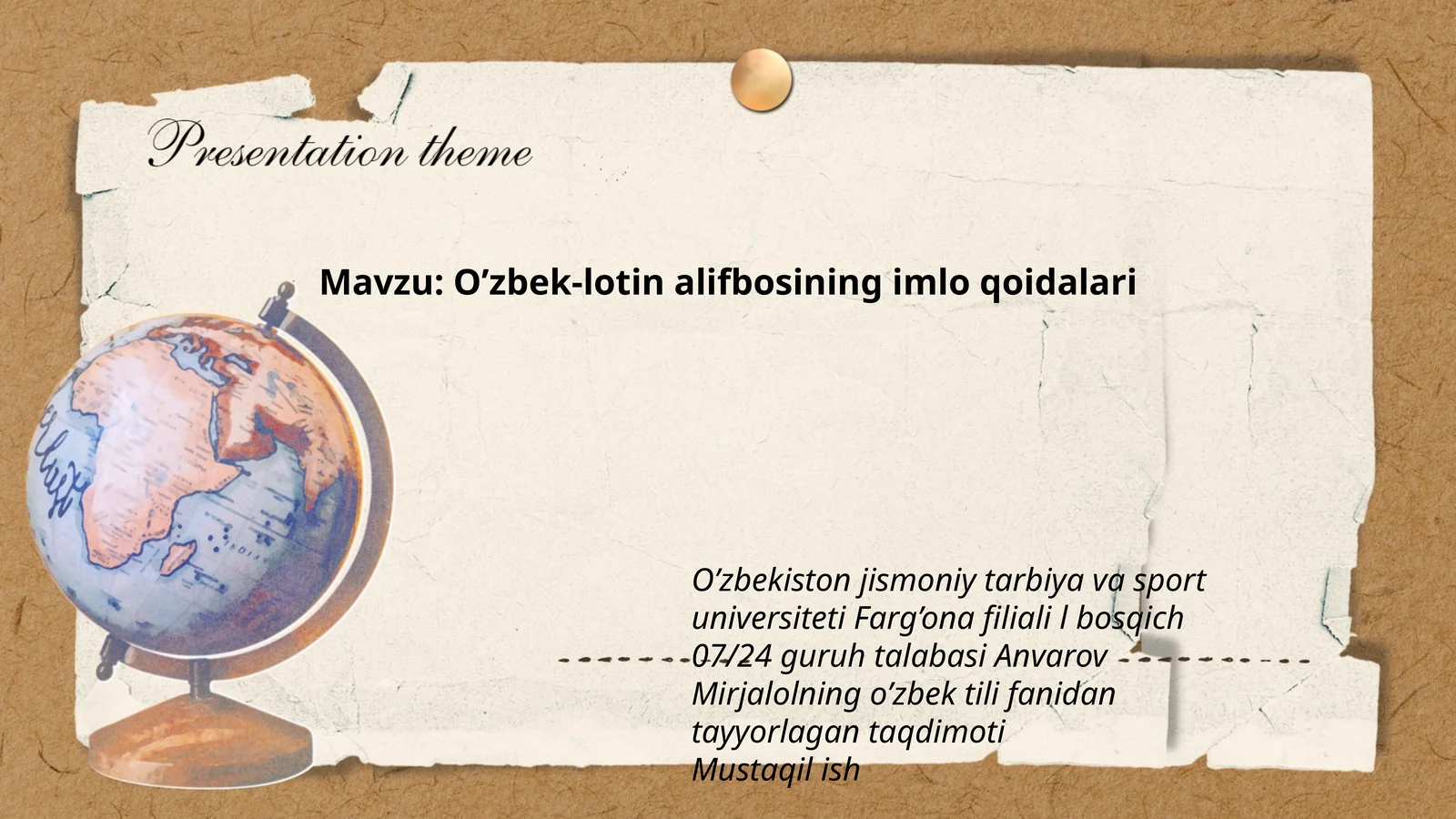 O’zbek-lotin alifbosining imlo qoidalari