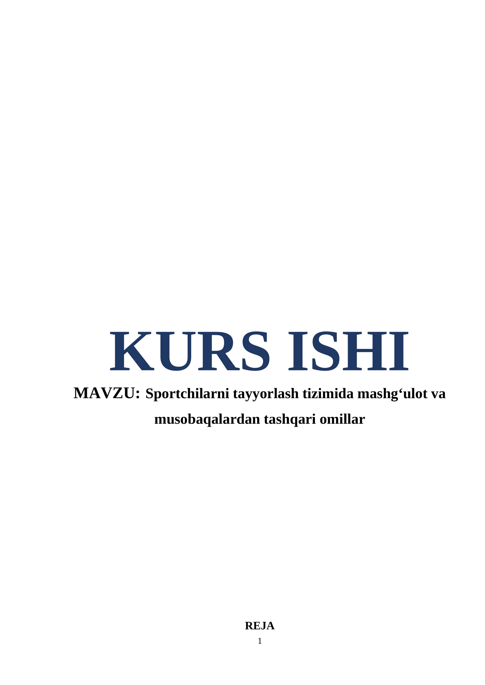 Sportchilarni tayyorlash tizimida mashg‘ulot va musobaqalardan tashqari omillar