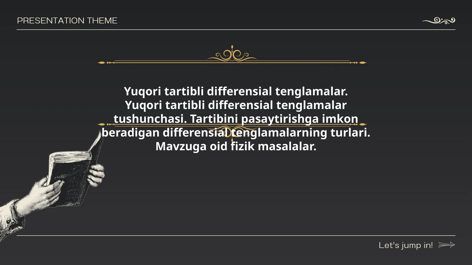 Yuqori tartibli differensial tenglamalar
