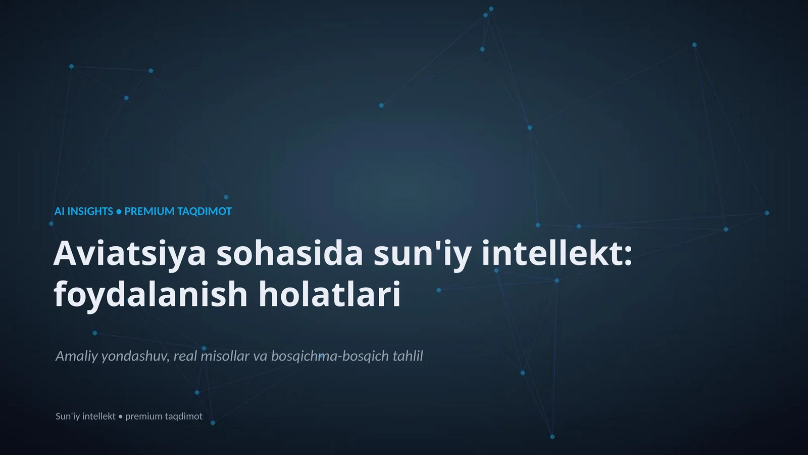 Sun'iy intellekt: foydalanish holatlari