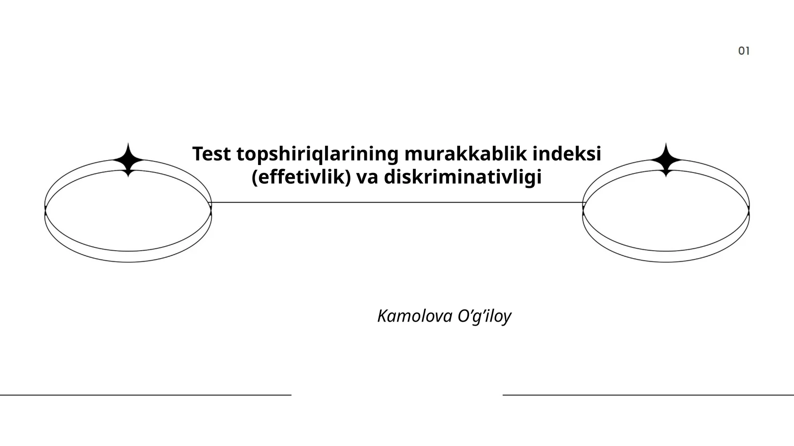 Test topshiriqlarining murakkablik indeksi (effetivlik) va diskriminativligi