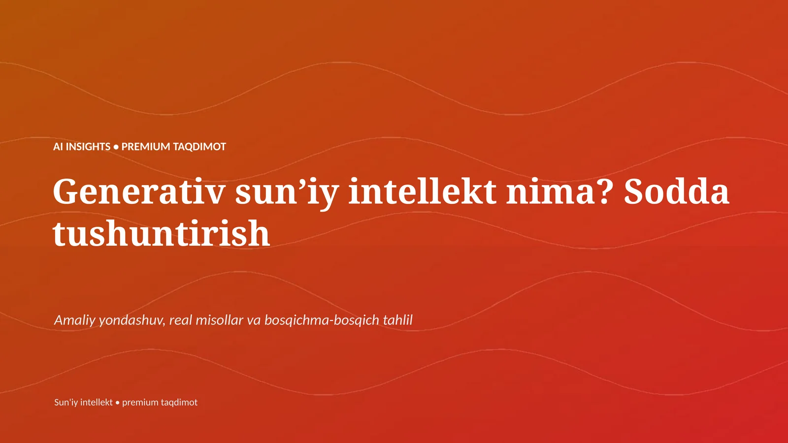 Generativ sunʼi intellekt