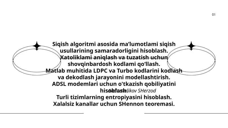 Siqish algoritmi asosida ma'lumotlarni siqish usullarining samaradorligini hisoblash