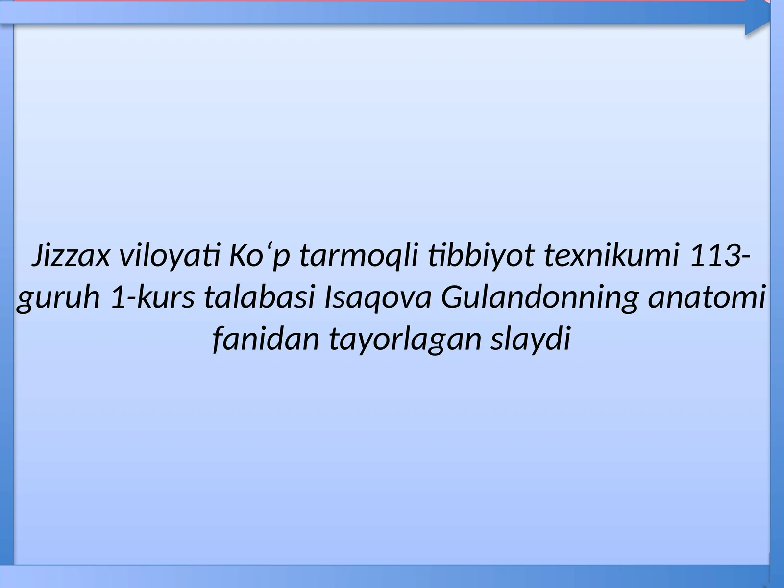 ANATOMIYANI O'RGANISH USULLARI
