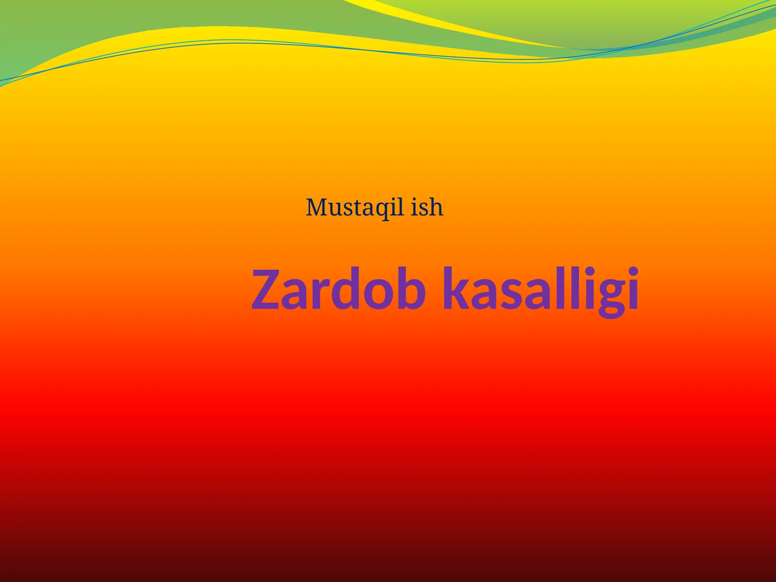 Zardob kasalligi
