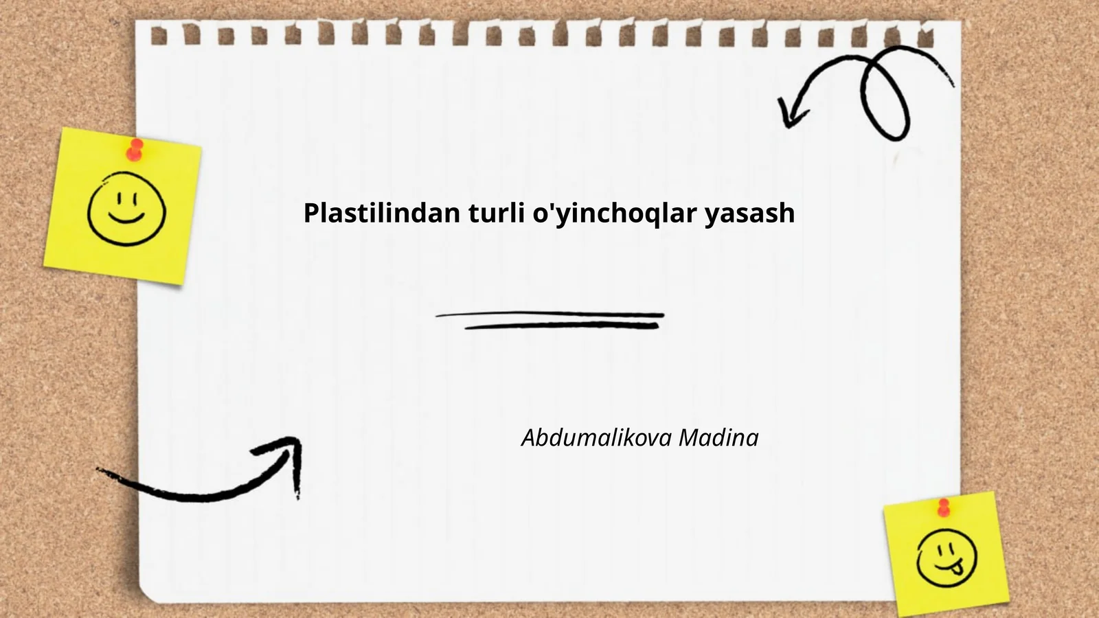 Plastilindan turli o'yinchoqlar yasash