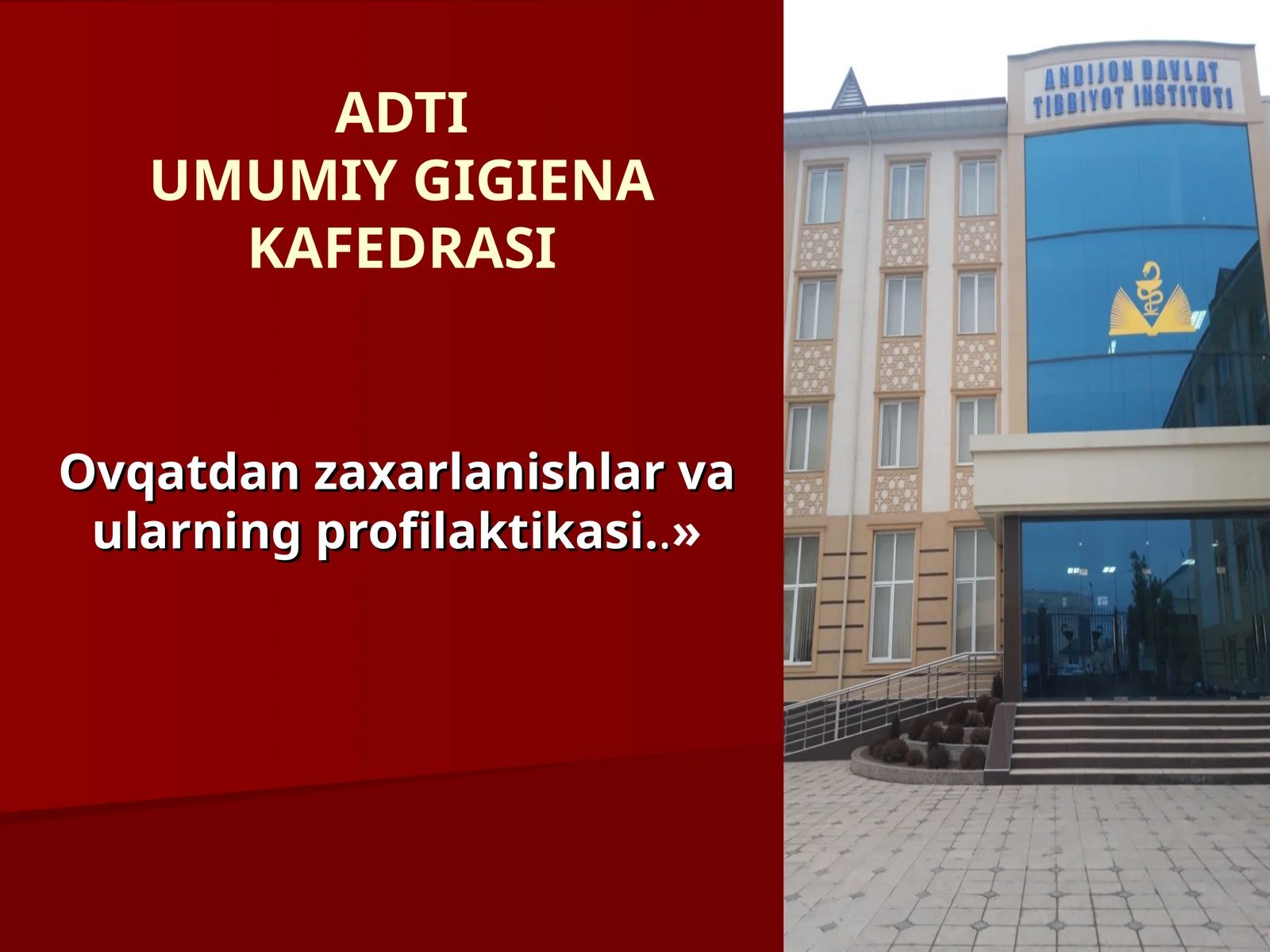 ZAHARLIO`SIMLIK MAXSULOTLARIDAN ZAHARLANISH