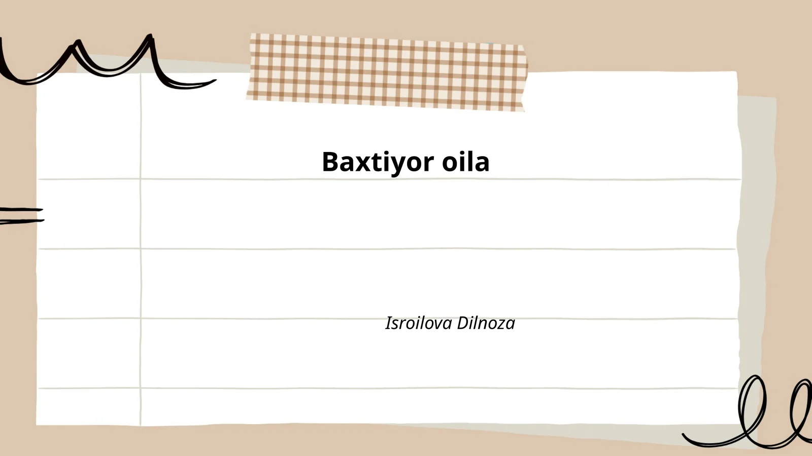 Baxtiyor oila