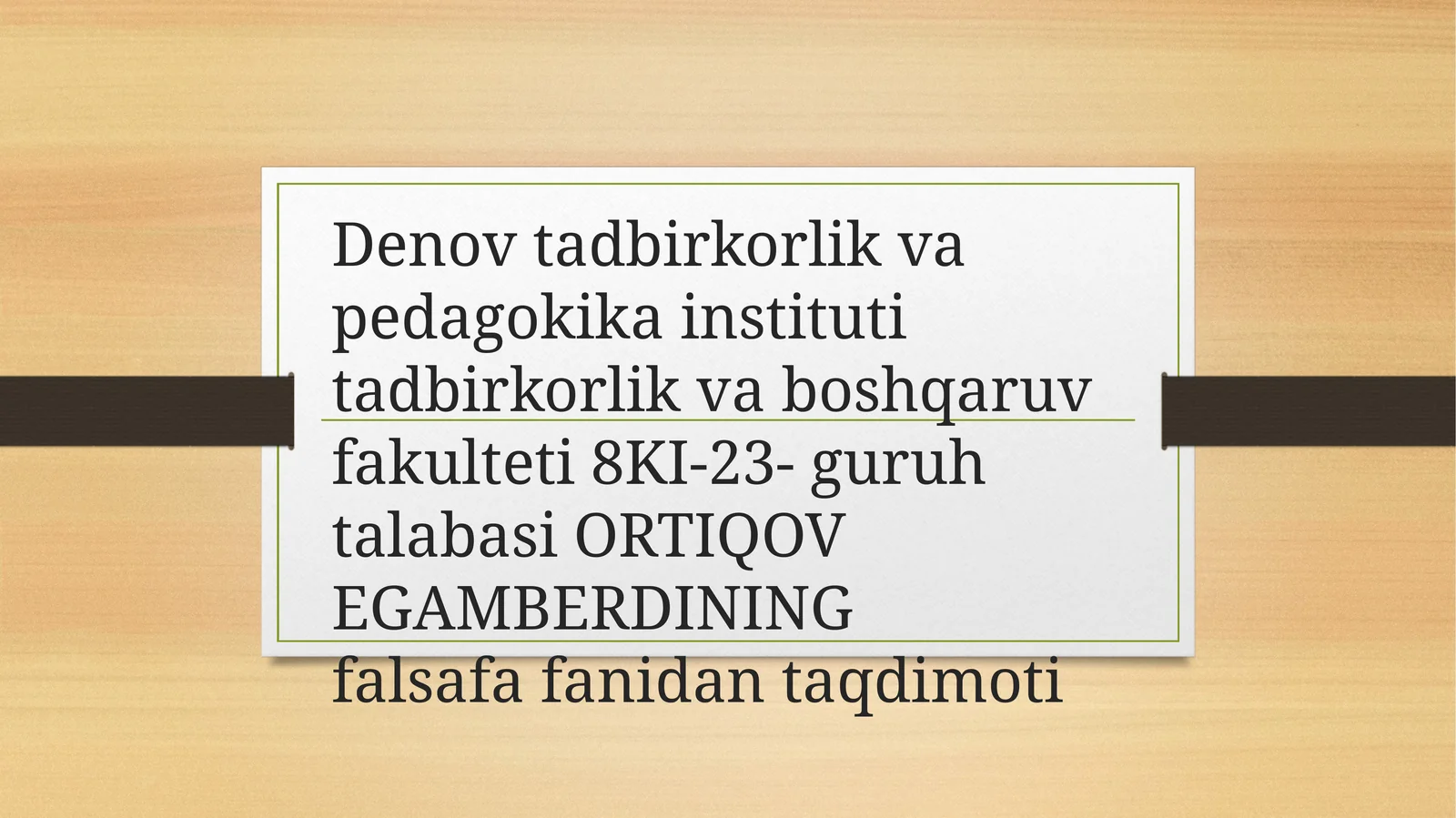 Insonning ma’naviy kamolotidafalsafiydunyoqarashning roli