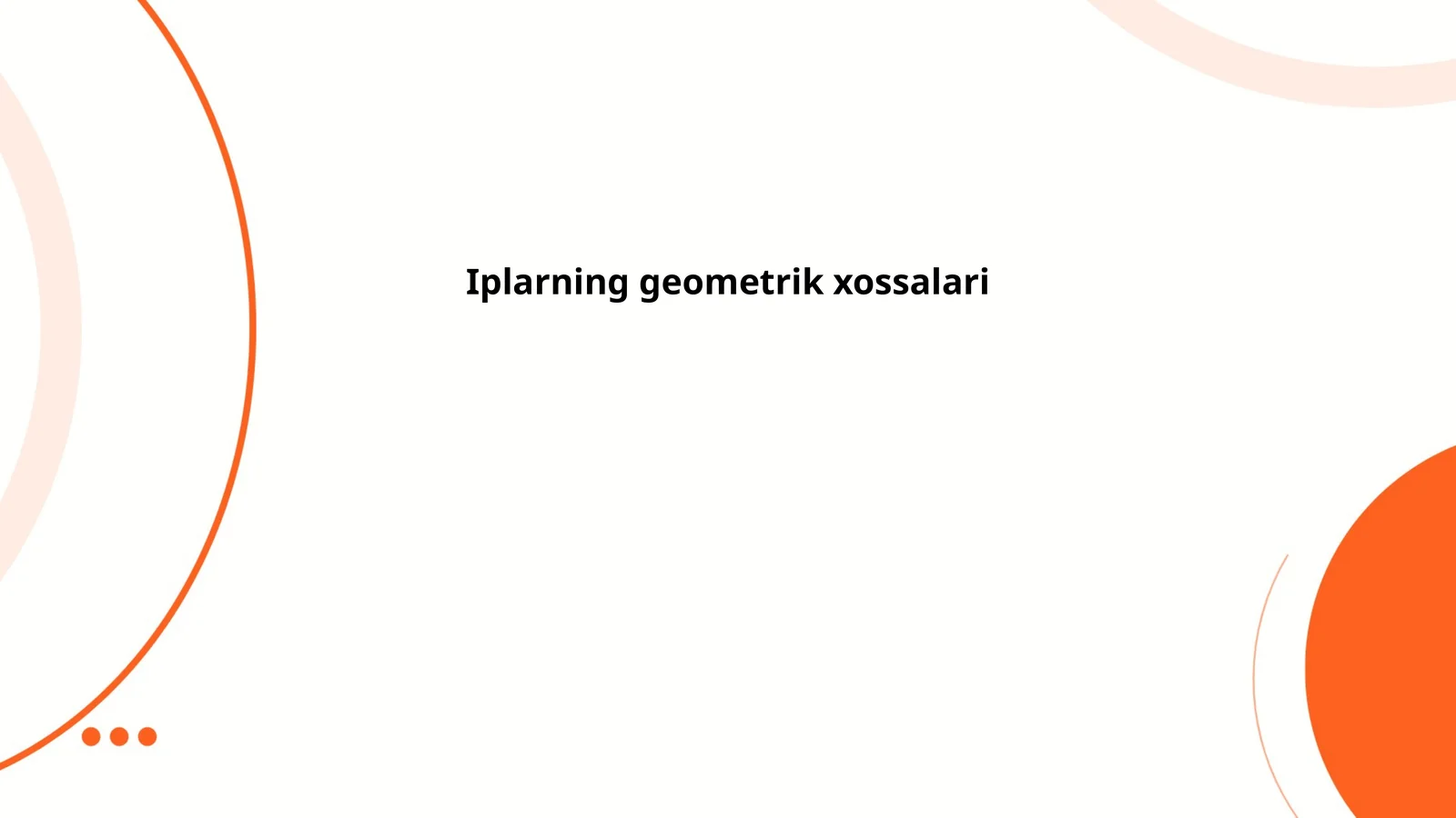 Iplarning geometrik xossalari