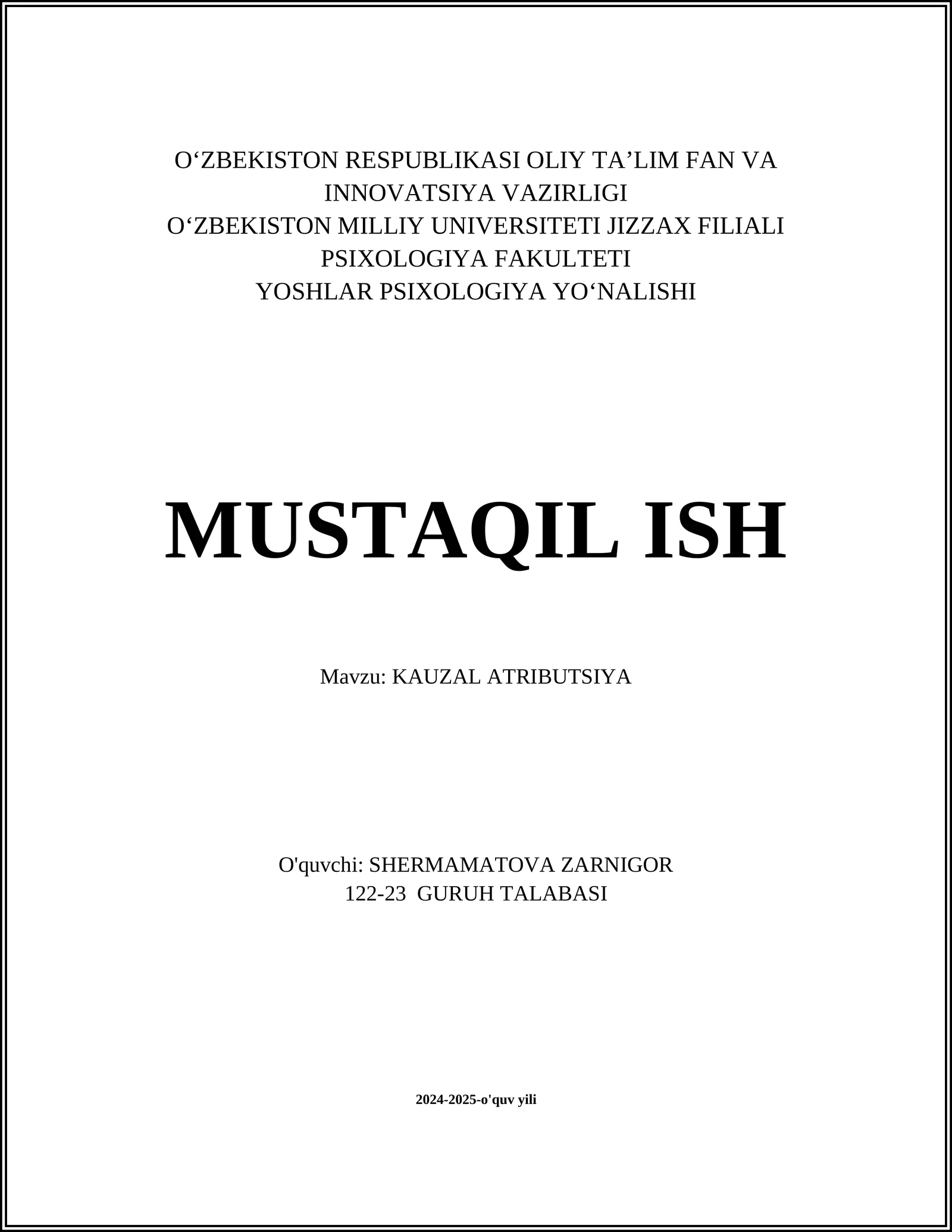 KAUZAL ATRIBUTSIYA