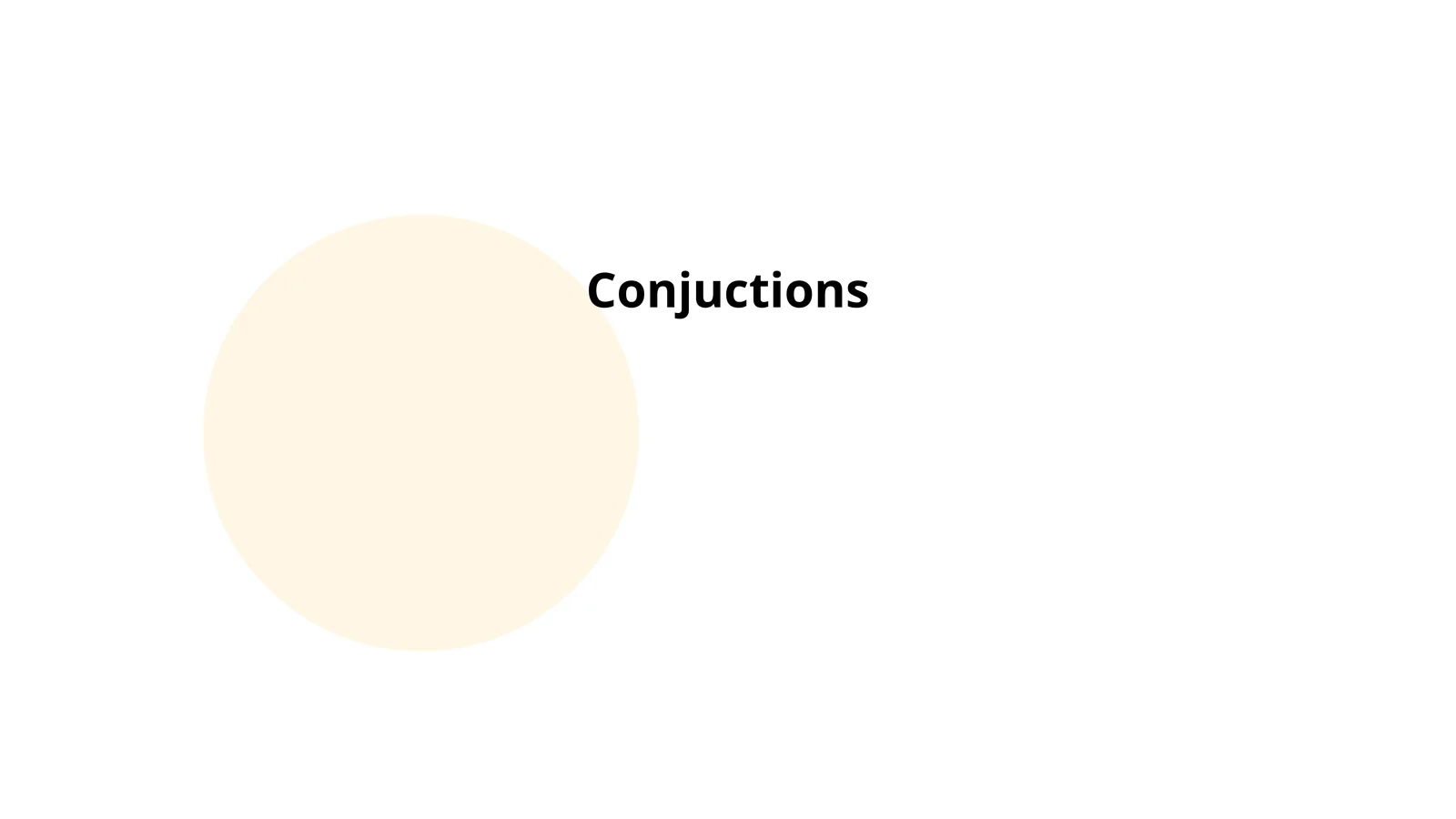 Conjuctions