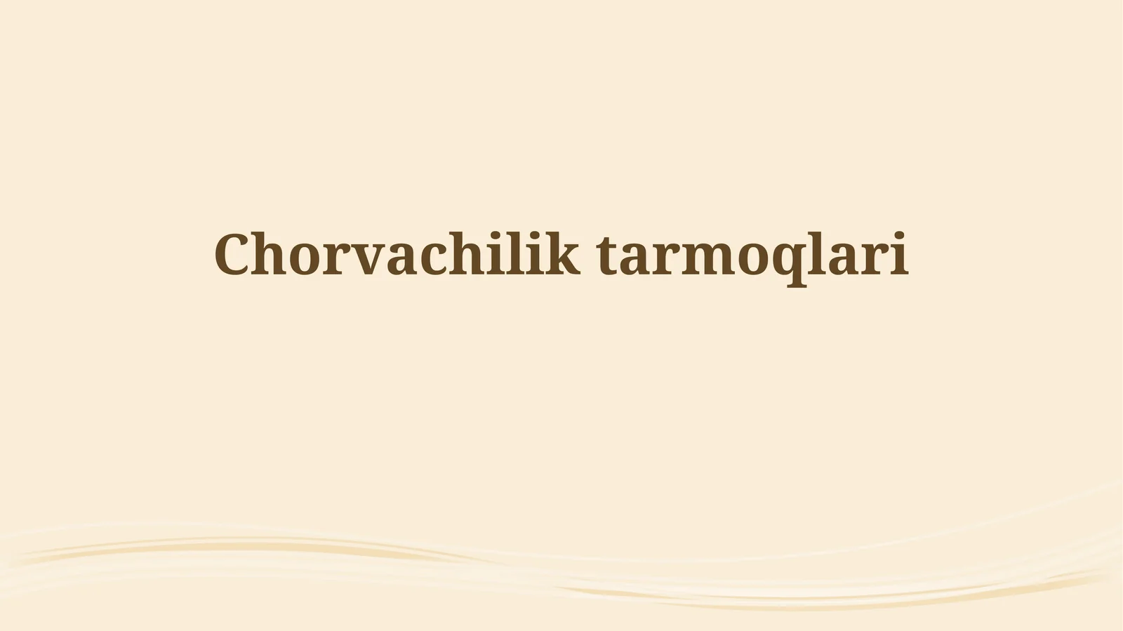 Chorvachiliktarmoqlari