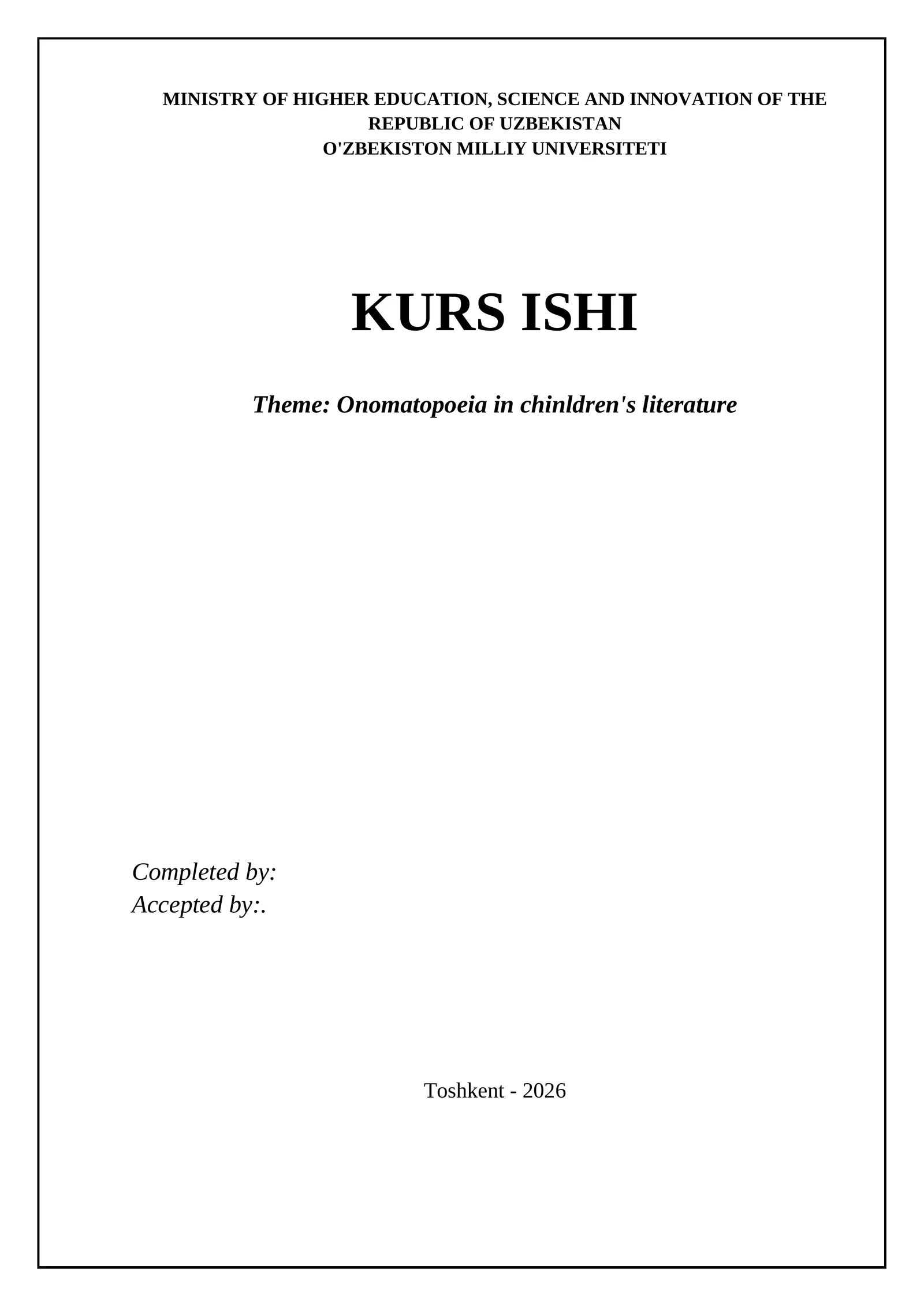 Onomatopoeia in chinldren's literature