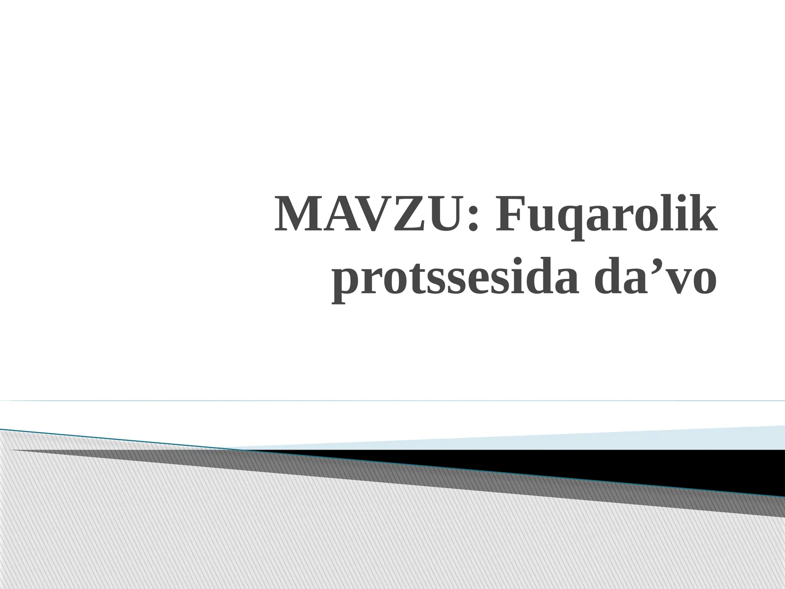 Fuqarolik protssesidada’vo