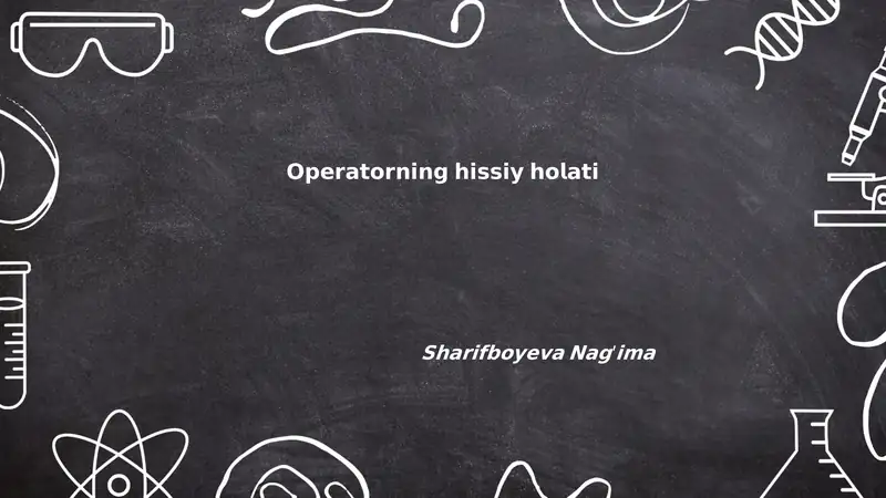 Operatorning stressi