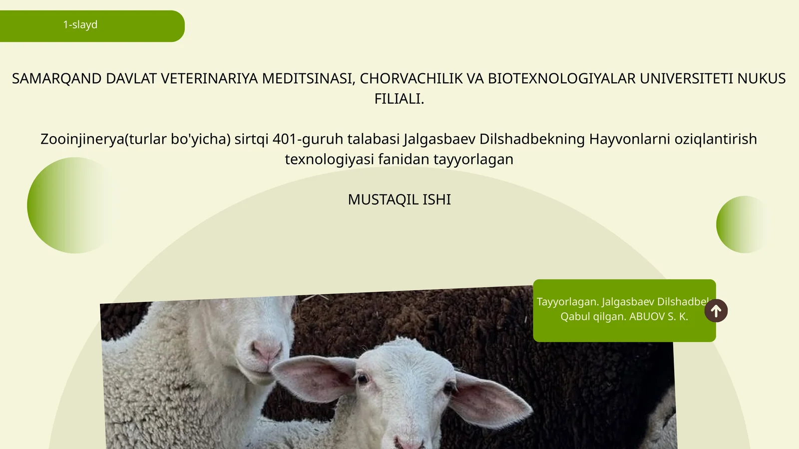 TIVIT VA JUN BERUVCHI ECHKILAR UCHUN OZIQLANTIRISH ME’YORLARI VA RATSIONLARI