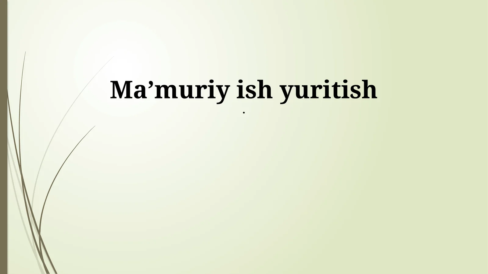 Maʼmuriy ish yuritish