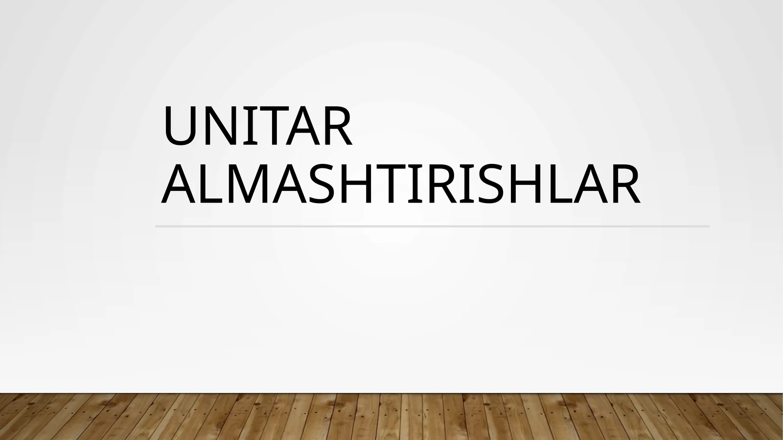 Unitar almashtirishlar