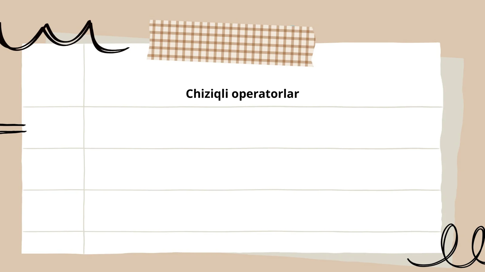 Chiziqli operatorlar