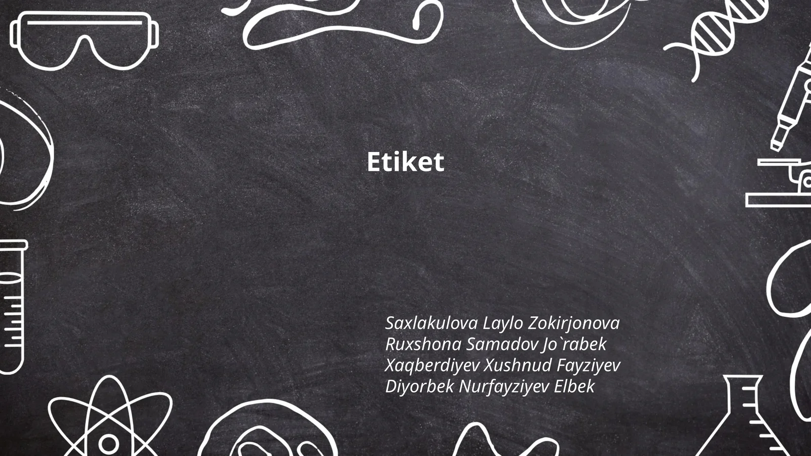 Etiketning umumiy qoidalari