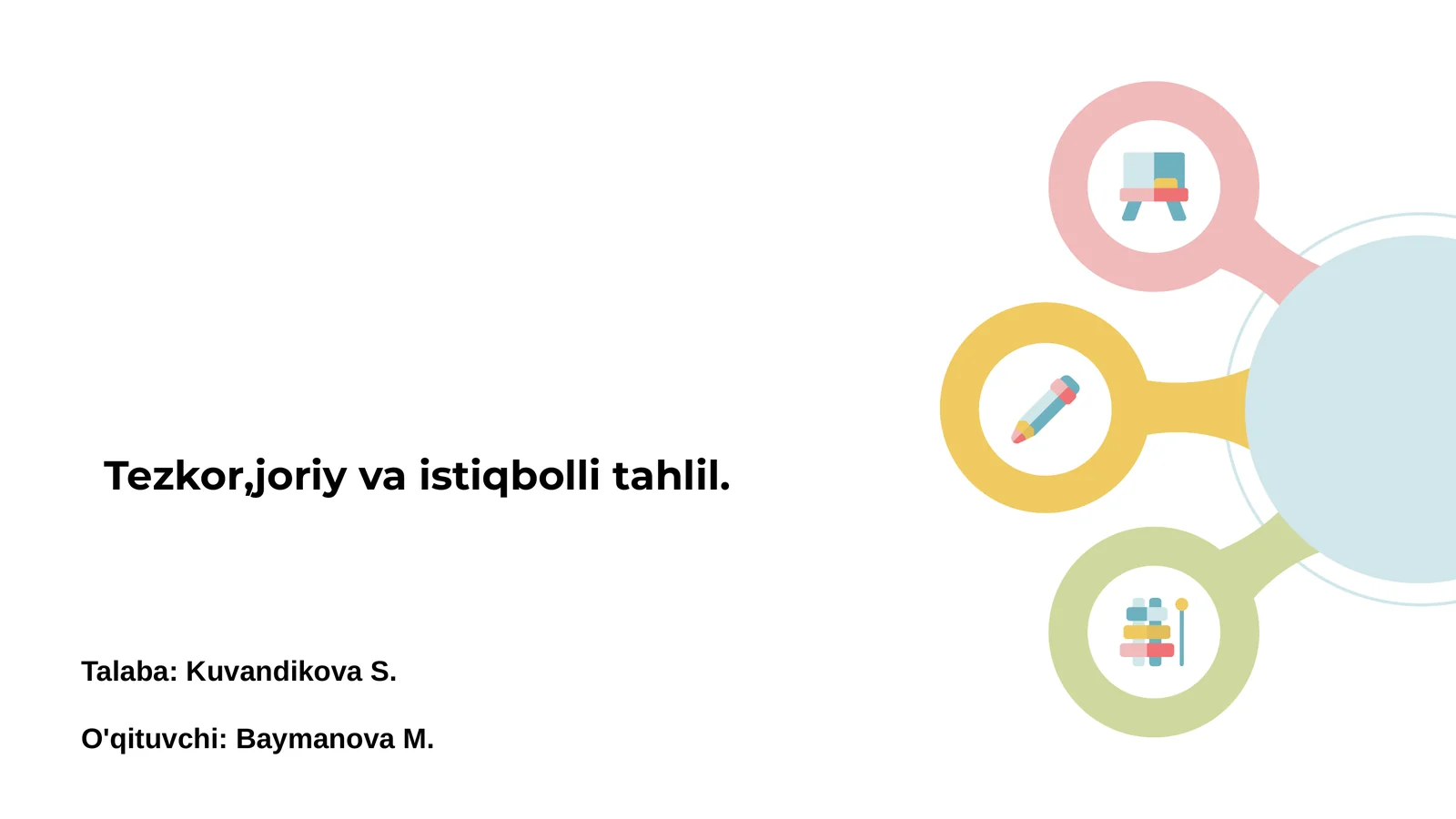 Tezkor,joriy va istiqbolli tahlil