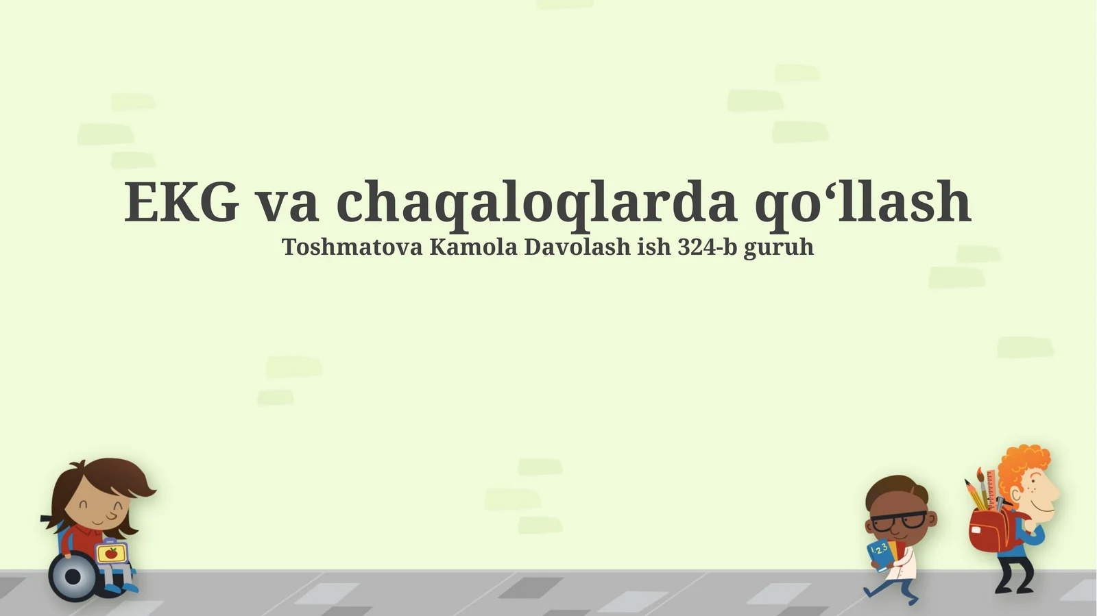 Chaqaloqlarda EKGning fiziologik asoslari va yozish texnikasi