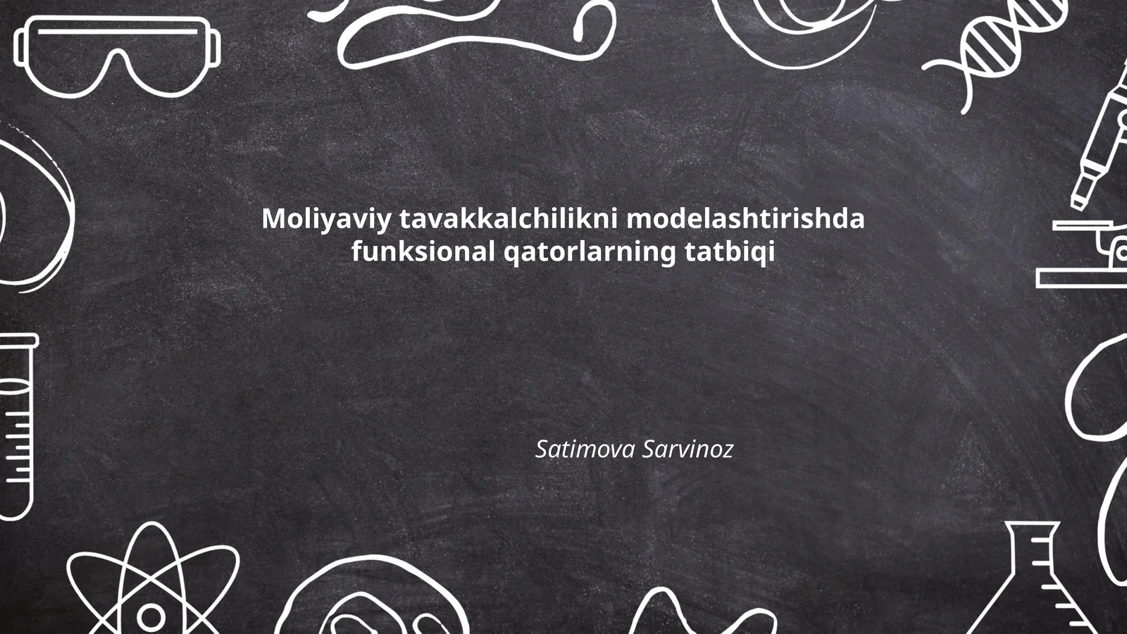 Moliyaviy tavakkalchilikni modelashtirishda funksional qatorlarning tatbiqi