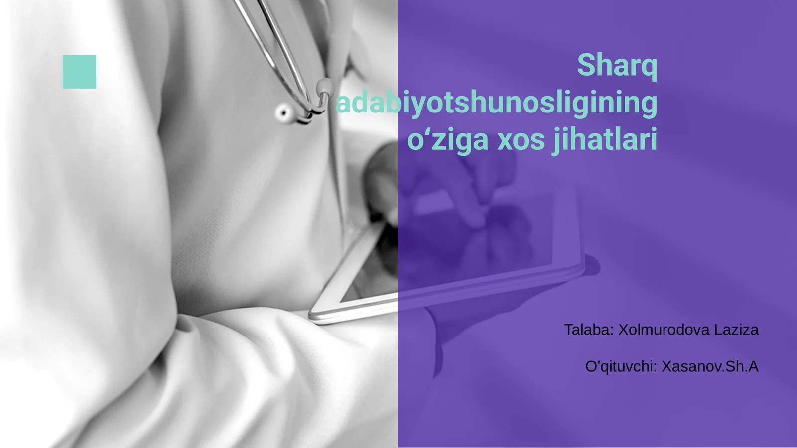 Sharq adabiyotshunosligining oʻziga xos jihatlari