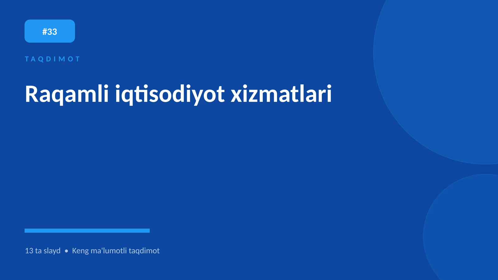 Raqamli iqtisodiyot xizmatlari