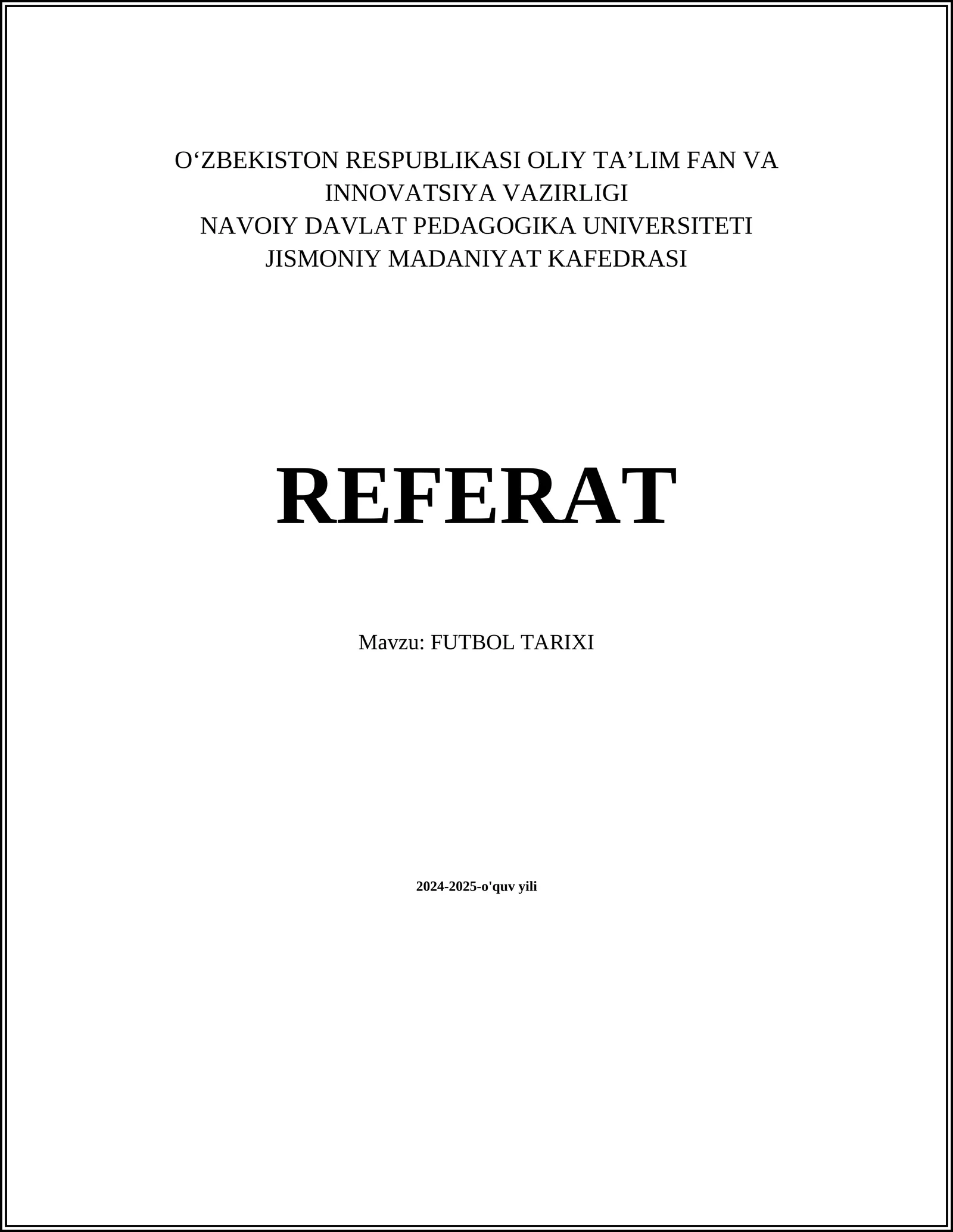 FUTBOL TARIXI