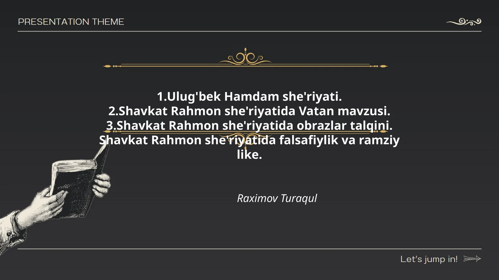 Shavkat Rahmon she'riyatida falsafiylik va ramziy like