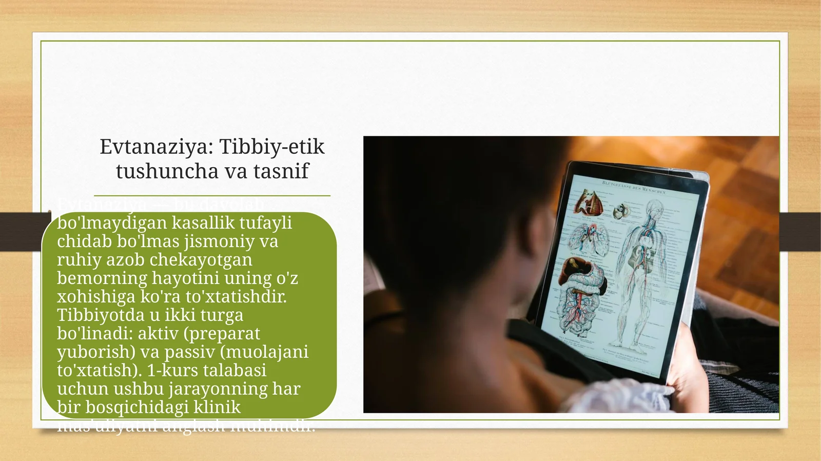 Evtanaziya: Tibbiy-etik tushuncha va tasnif