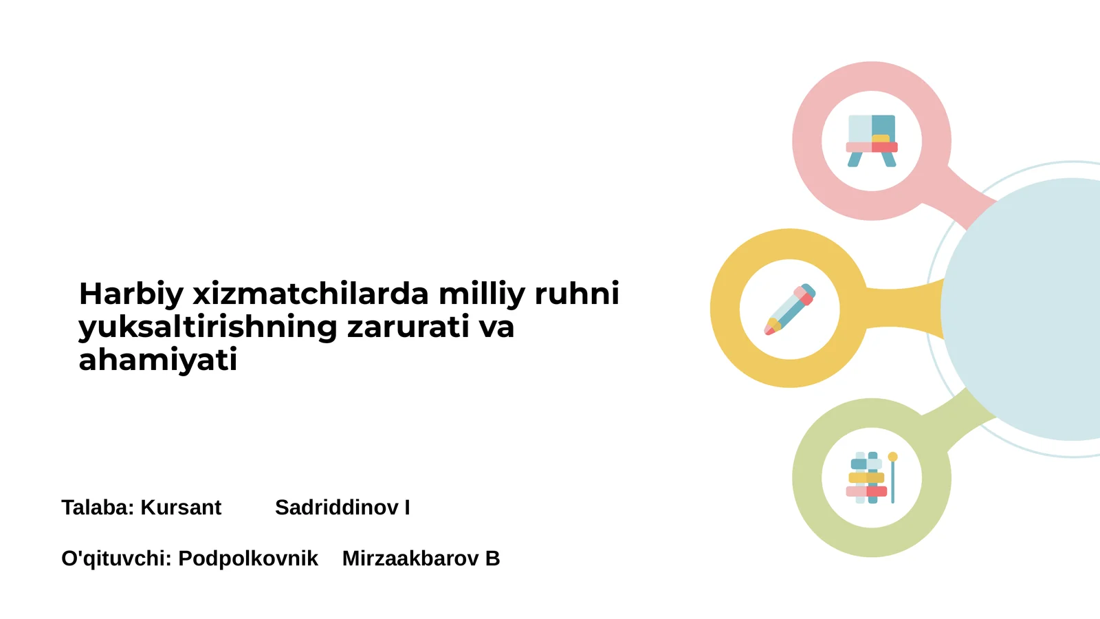 Milliy ruhni yuksaltirishning zarurati va ahamiyati