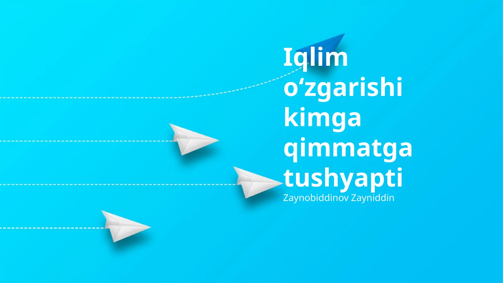 Iqlim oʻzgarishi kimga qimmatga tushyapti