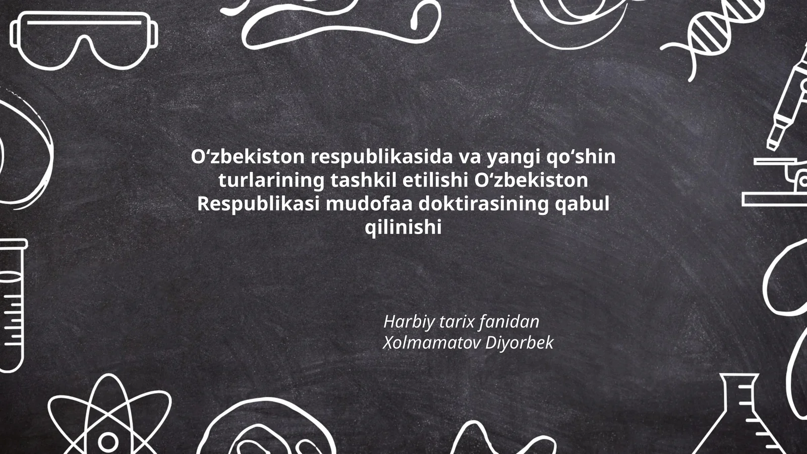 Oʻzbekiston respublikasida va yangi qoʻshin turlarining tashkil etilishi Oʻzbekiston Respublikasi mudofaa doktirasining qabul qilinishi