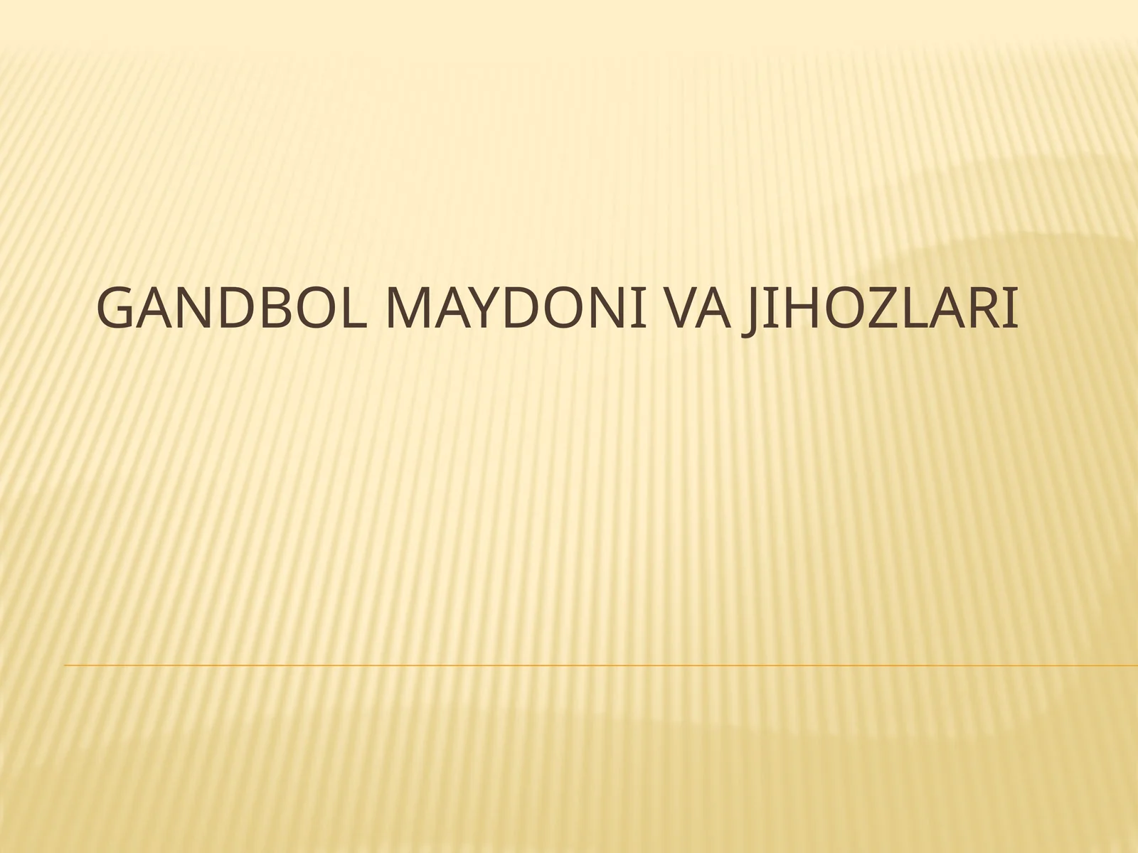 Gandbol maydoni jihozlari