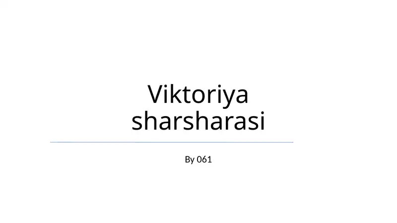 Viktoriya sharsharasi