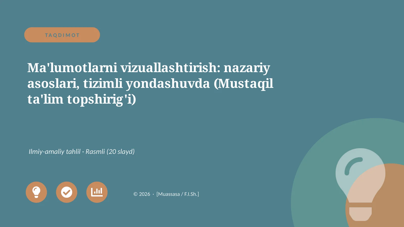 Ma'lumotlarni vizuallashtirish: nazariy asoslari, tizimli yondashuvda